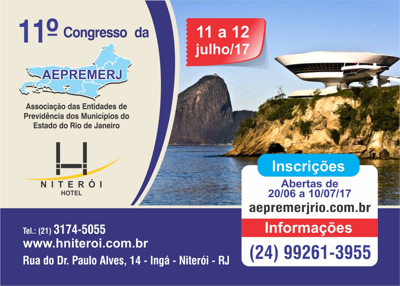 AEPREMERJ realizará Congresso nos dias 11 e 12 de julho em Niterói