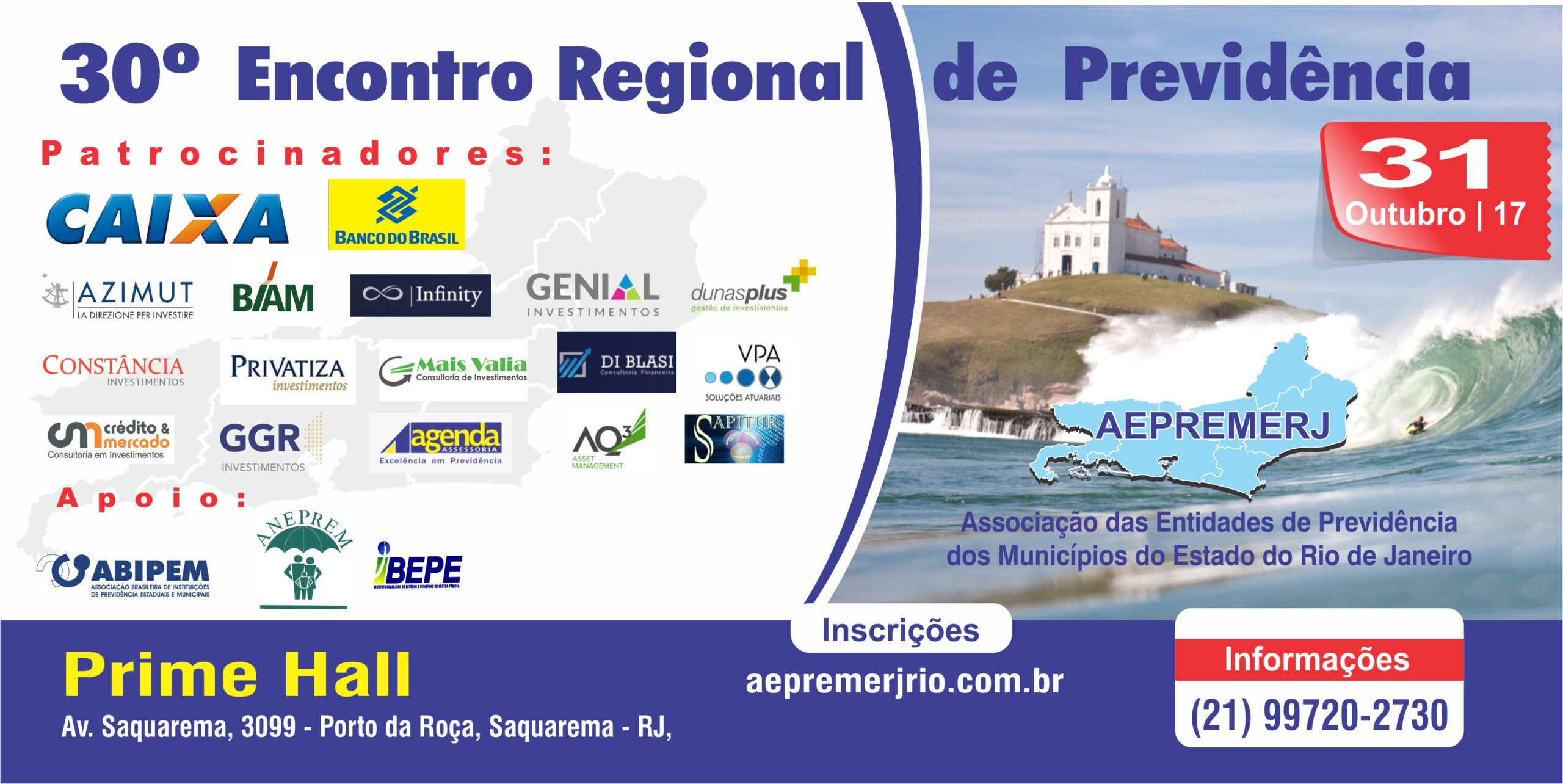 AEPREMERJ realizará Encontro Regional de Previdência no próximo dia 31